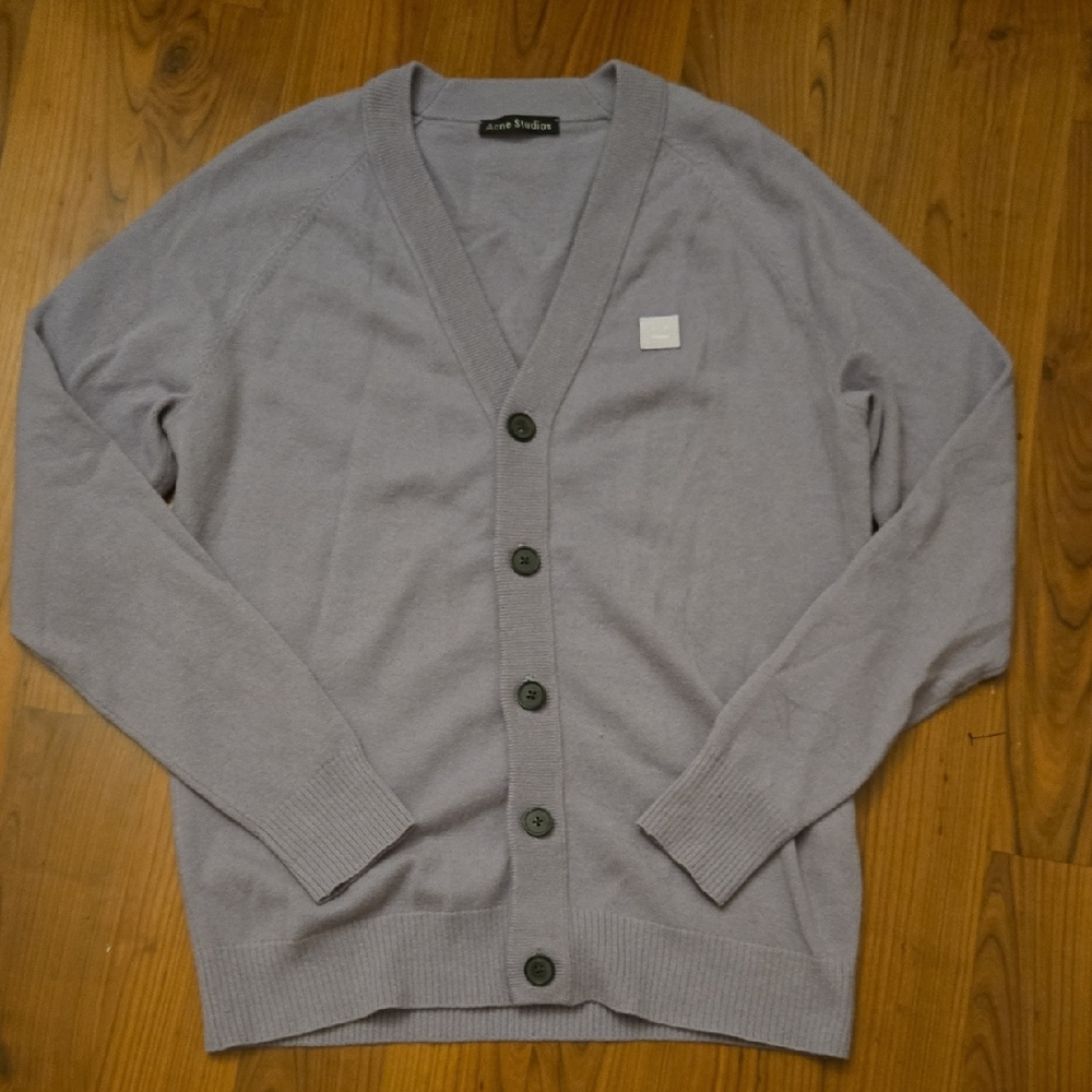 Acne Studios Women's Lavender Grey Cardigan Sweater 100% Wool